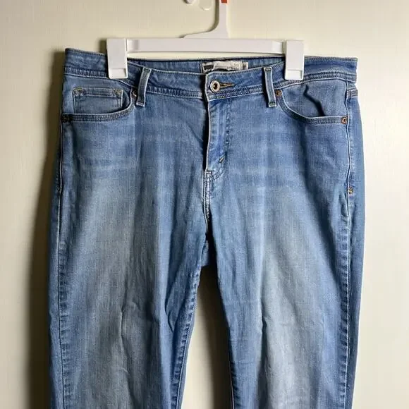 Levi’s Curvy 529 Boot Cut Jeans Light Blue Acid Wash 16 - Picture 5 of 9